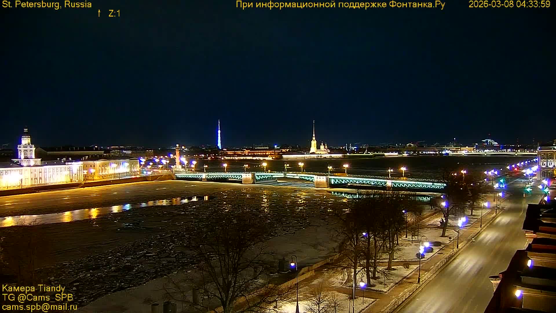 Bronze Horseman (Mednyy Vsadnik) & Saint Isaac Cathedral (Isaakiyevskiy Sobor) from Senate Square  Live Cam - Admiralteysky Okrug, Admiralteysky, Saint Petersburg, Northwestern (Severo-Zapadnyy), Russia 