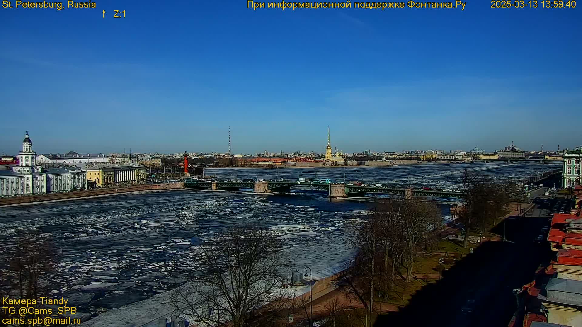 Bronze Horseman (Mednyy Vsadnik) & Saint Isaac Cathedral (Isaakiyevskiy Sobor) from Senate Square  Live Cam - Admiralteysky Okrug, Admiralteysky, Saint Petersburg, Northwestern (Severo-Zapadnyy), Russia 