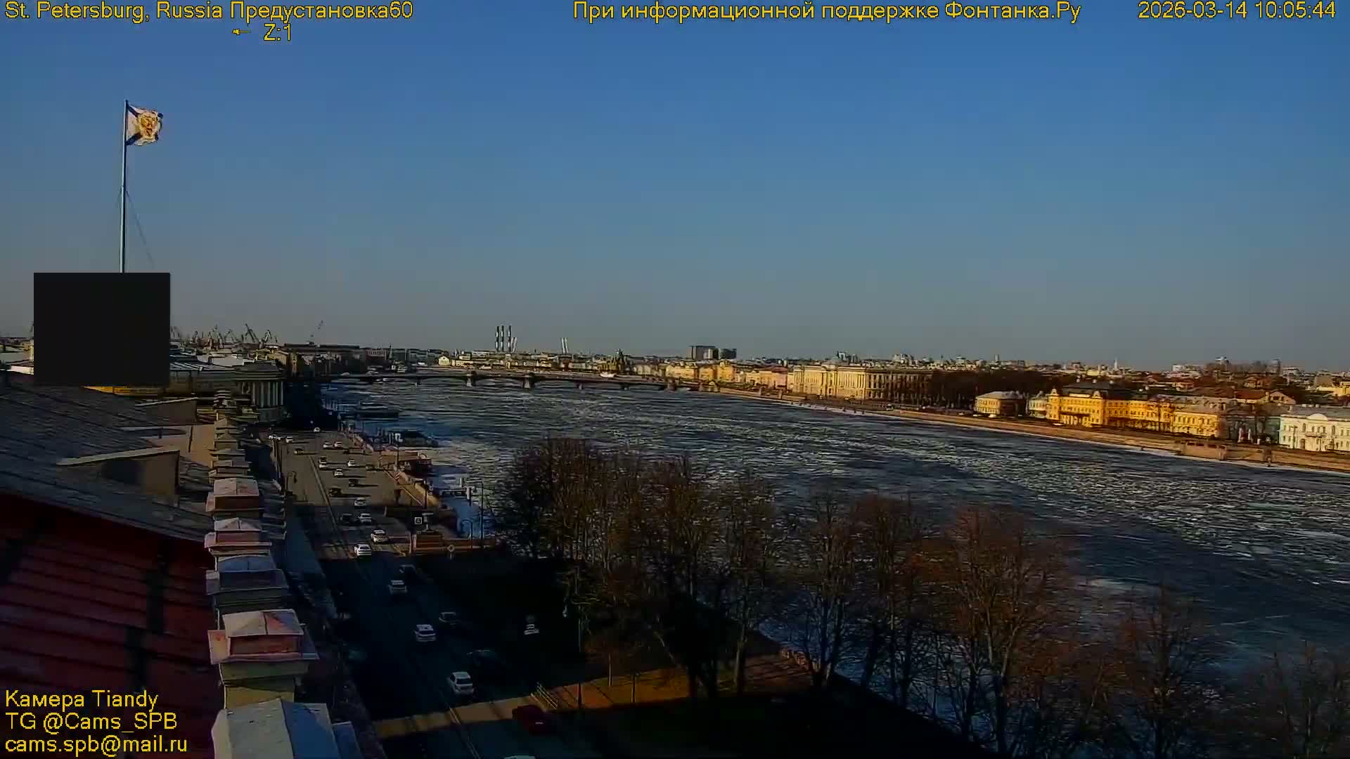 Bronze Horseman (Mednyy Vsadnik) & Saint Isaac Cathedral (Isaakiyevskiy Sobor) from Senate Square  Live Cam - Admiralteysky Okrug, Admiralteysky, Saint Petersburg, Northwestern (Severo-Zapadnyy), Russia 