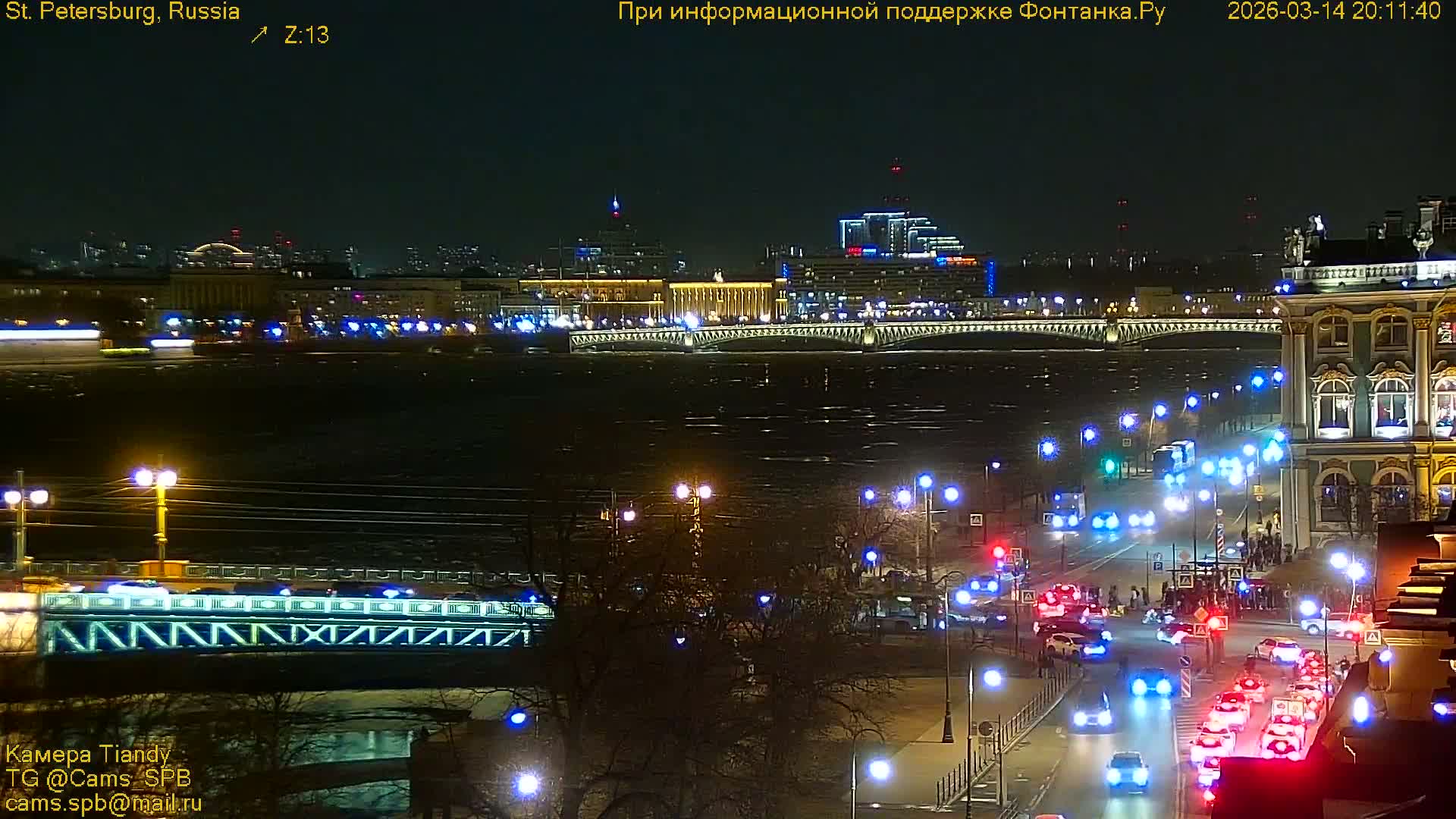 Bronze Horseman (Mednyy Vsadnik) & Saint Isaac Cathedral (Isaakiyevskiy Sobor) from Senate Square  Live Cam - Admiralteysky Okrug, Admiralteysky, Saint Petersburg, Northwestern (Severo-Zapadnyy), Russia 