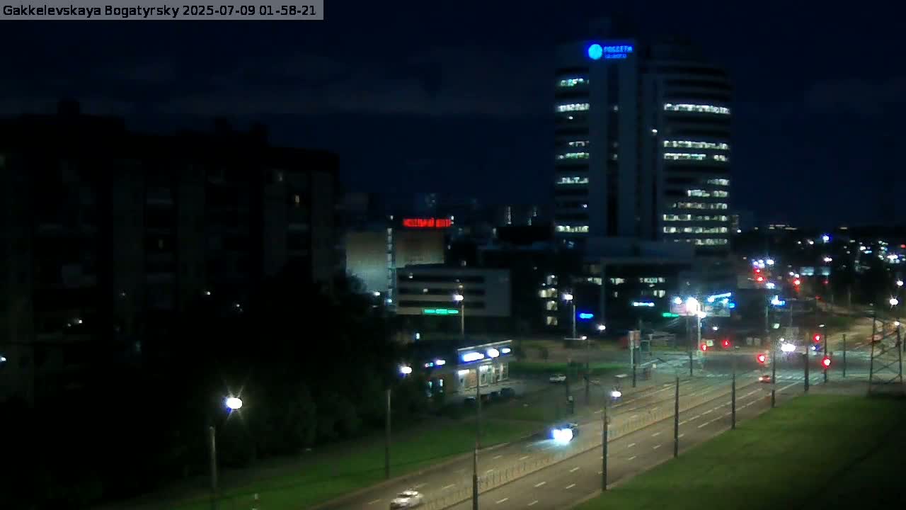 Gakkelevskaya Street / Bogatyrsky Avenue Junction Live Cam - Yuntolovo, Primorsky, Saint Petersburg, Northwestern (Severo-Zapadnyy), Russia