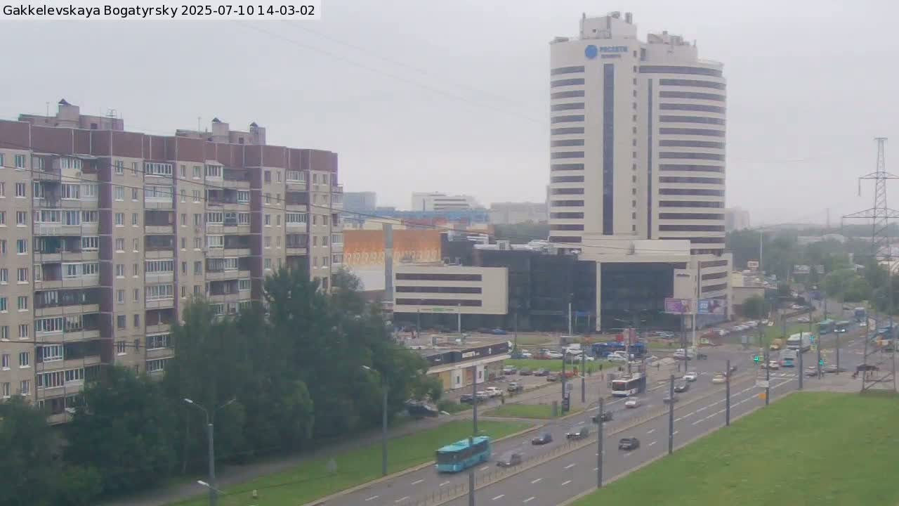 Gakkelevskaya Street / Bogatyrsky Avenue Junction Live Cam - Yuntolovo, Primorsky, Saint Petersburg, Northwestern (Severo-Zapadnyy), Russia