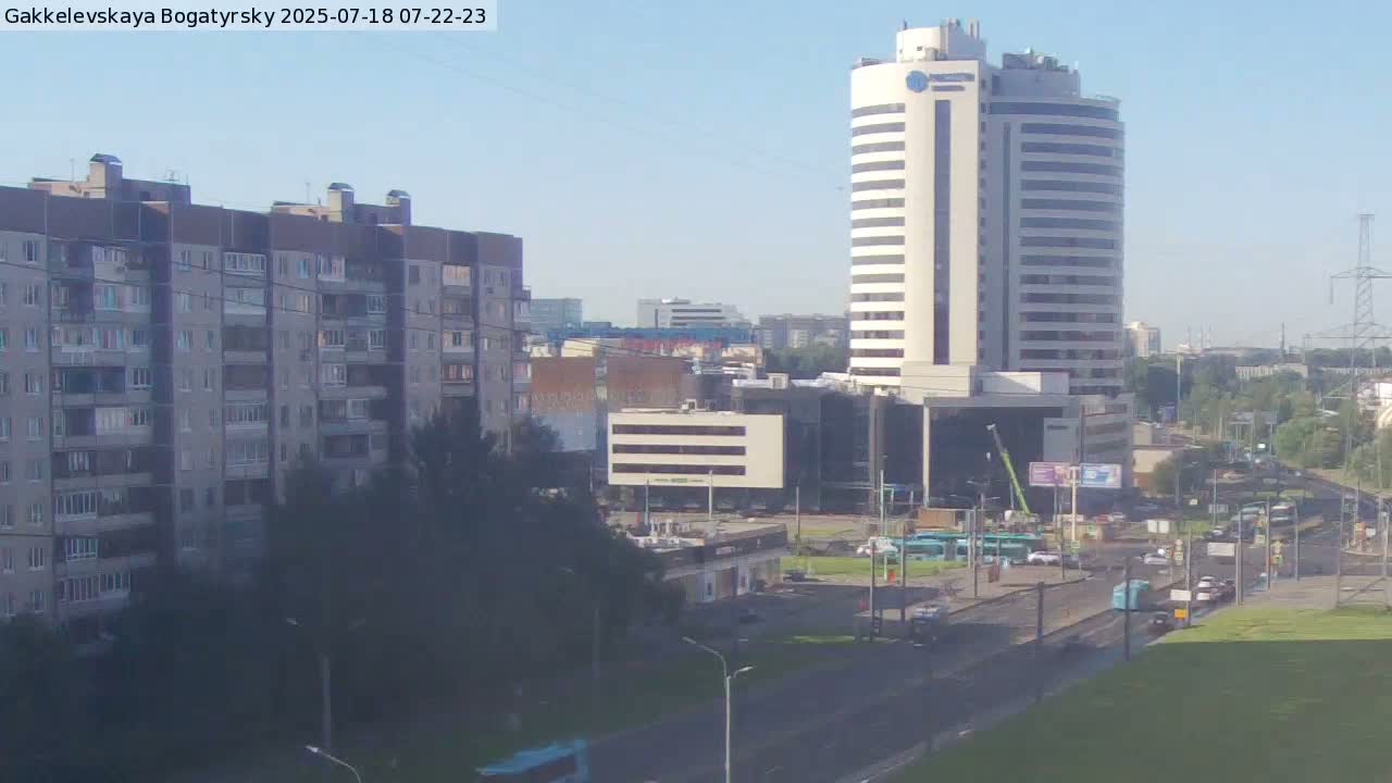 Gakkelevskaya Street / Bogatyrsky Avenue Junction Live Cam - Yuntolovo, Primorsky, Saint Petersburg, Northwestern (Severo-Zapadnyy), Russia