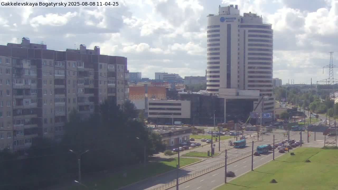 Gakkelevskaya Street / Bogatyrsky Avenue Junction Live Cam - Yuntolovo, Primorsky, Saint Petersburg, Northwestern (Severo-Zapadnyy), Russia