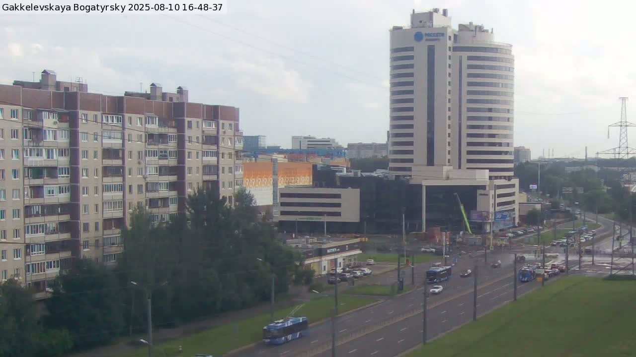 Gakkelevskaya Street / Bogatyrsky Avenue Junction Live Cam - Yuntolovo, Primorsky, Saint Petersburg, Northwestern (Severo-Zapadnyy), Russia