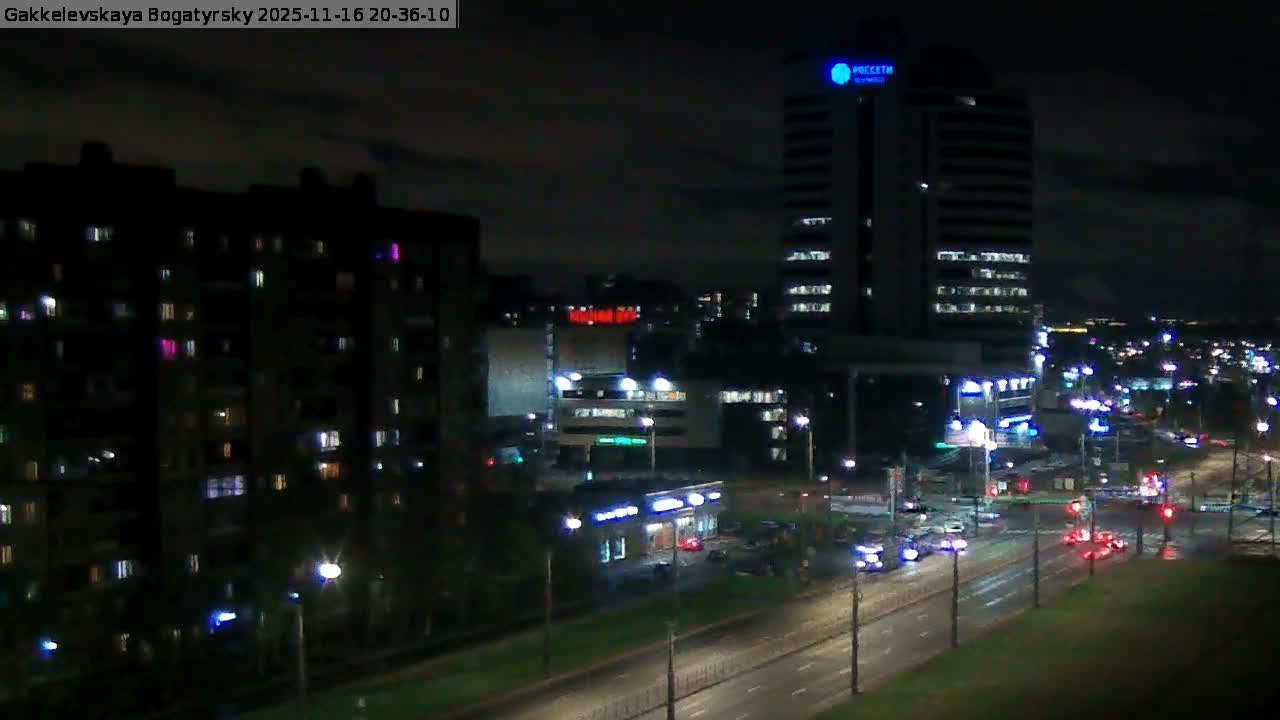 Gakkelevskaya Street / Bogatyrsky Avenue Junction Live Cam - Yuntolovo, Primorsky, Saint Petersburg, Northwestern (Severo-Zapadnyy), Russia