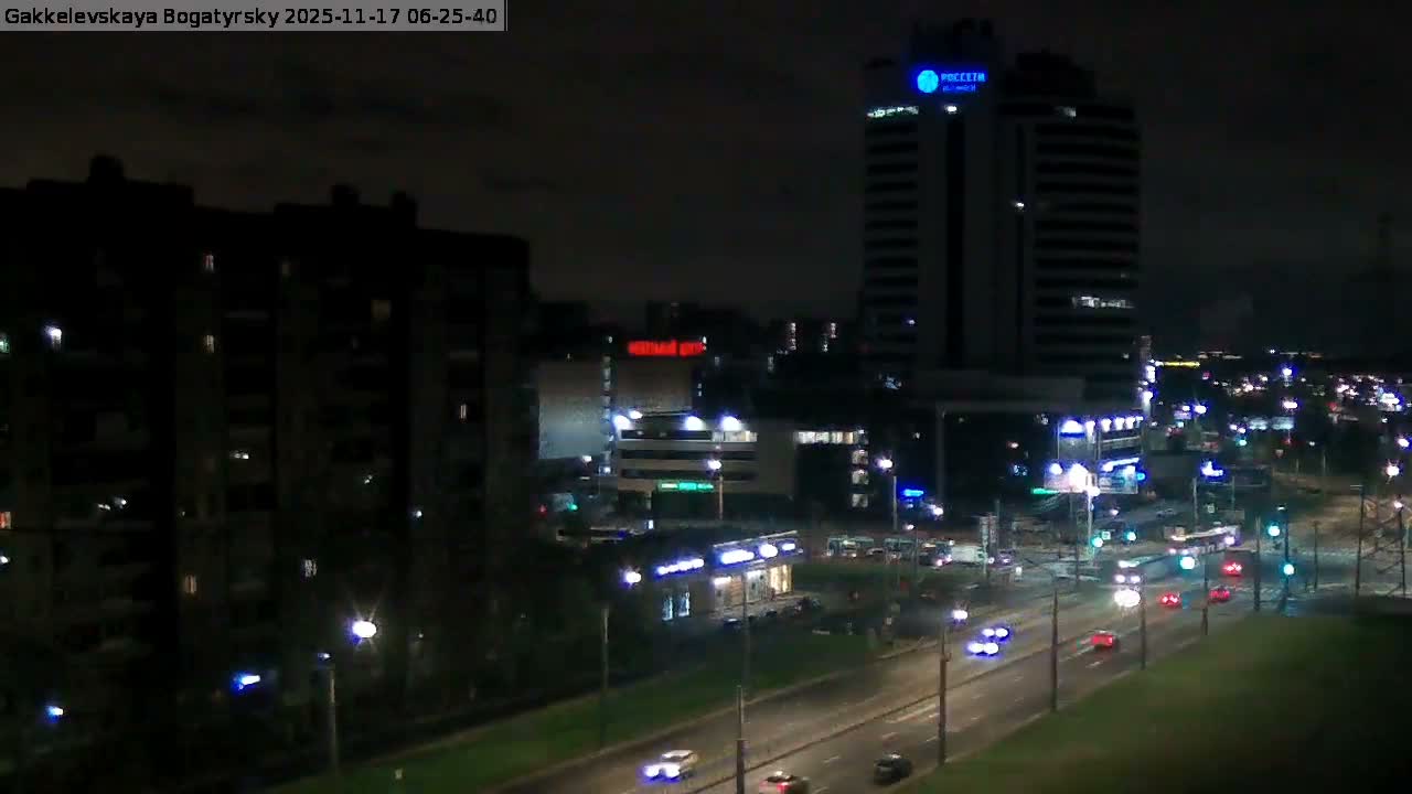 Gakkelevskaya Street / Bogatyrsky Avenue Junction Live Cam - Yuntolovo, Primorsky, Saint Petersburg, Northwestern (Severo-Zapadnyy), Russia