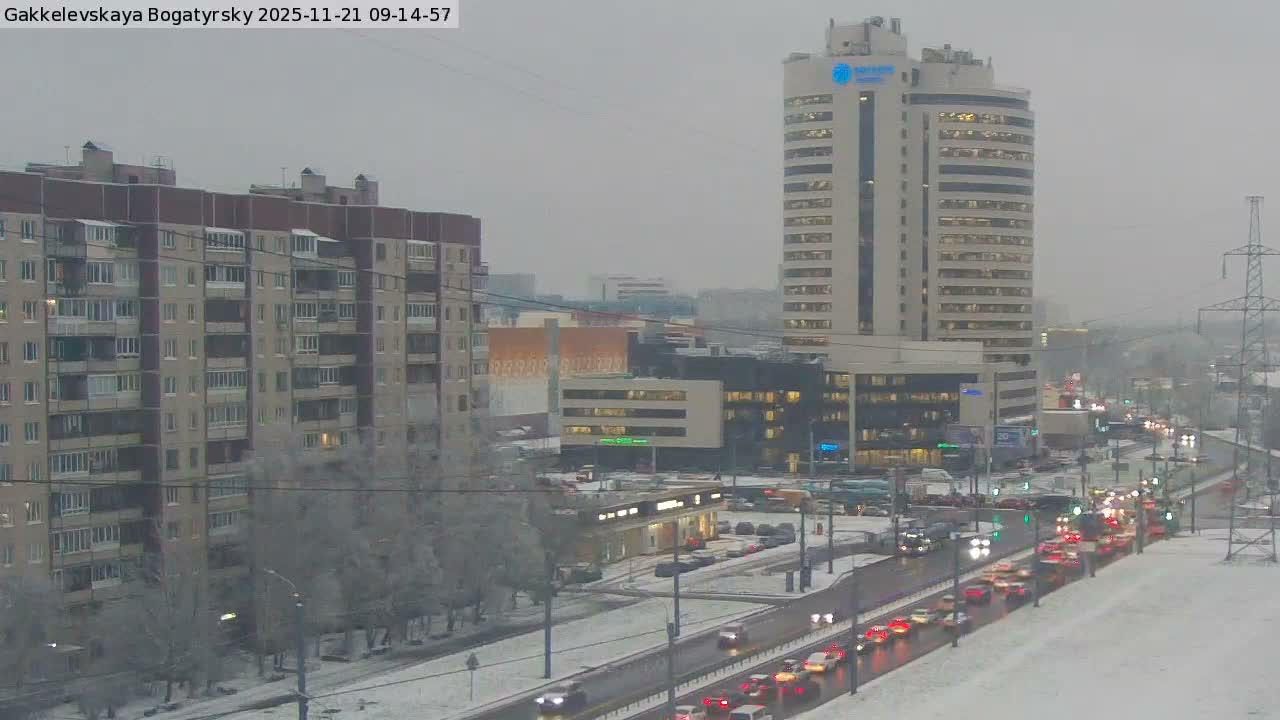 Gakkelevskaya Street / Bogatyrsky Avenue Junction Live Cam - Yuntolovo, Primorsky, Saint Petersburg, Northwestern (Severo-Zapadnyy), Russia