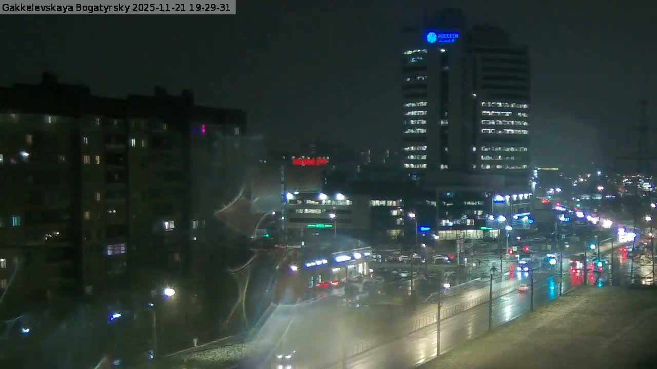 Gakkelevskaya Street / Bogatyrsky Avenue Junction Live Cam - Yuntolovo, Primorsky, Saint Petersburg, Northwestern (Severo-Zapadnyy), Russia