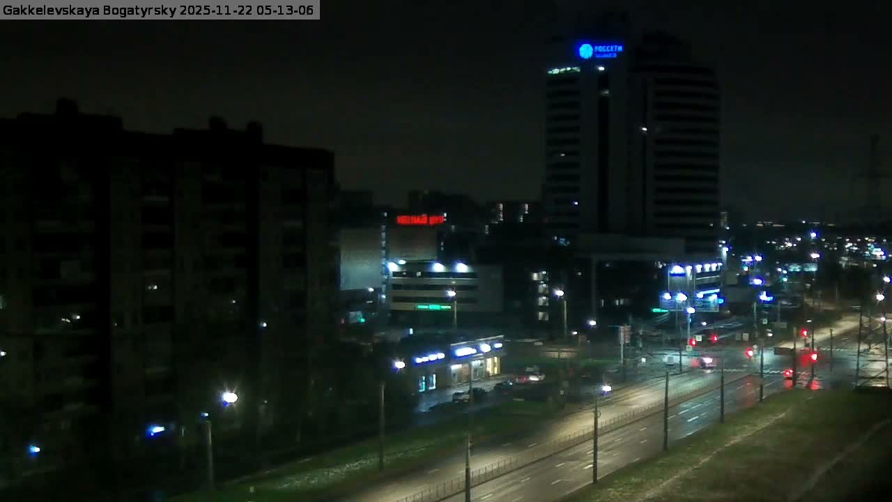 Gakkelevskaya Street / Bogatyrsky Avenue Junction Live Cam - Yuntolovo, Primorsky, Saint Petersburg, Northwestern (Severo-Zapadnyy), Russia
