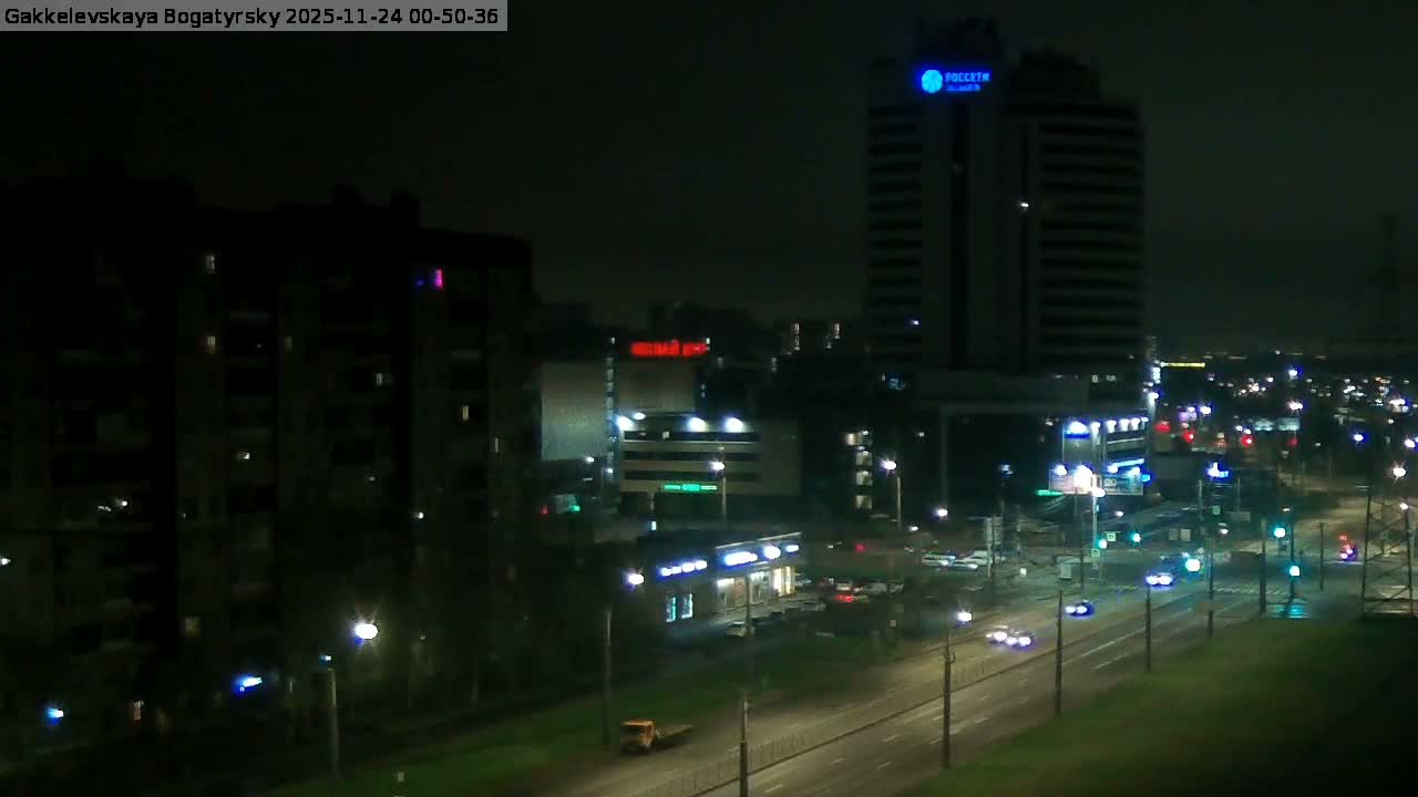 Gakkelevskaya Street / Bogatyrsky Avenue Junction Live Cam - Yuntolovo, Primorsky, Saint Petersburg, Northwestern (Severo-Zapadnyy), Russia