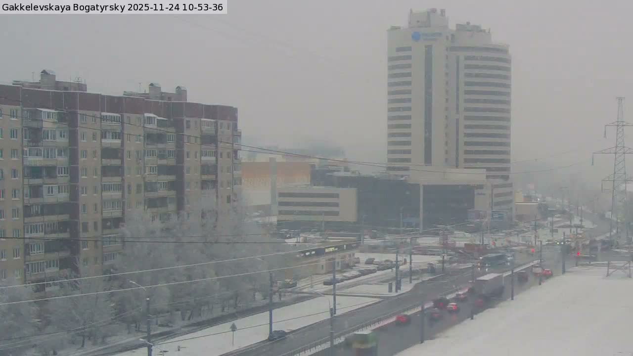 Gakkelevskaya Street / Bogatyrsky Avenue Junction Live Cam - Yuntolovo, Primorsky, Saint Petersburg, Northwestern (Severo-Zapadnyy), Russia