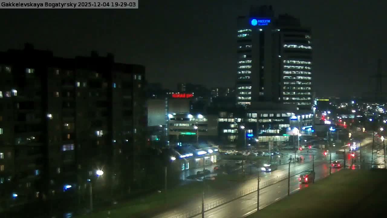 Gakkelevskaya Street / Bogatyrsky Avenue Junction Live Cam - Yuntolovo, Primorsky, Saint Petersburg, Northwestern (Severo-Zapadnyy), Russia