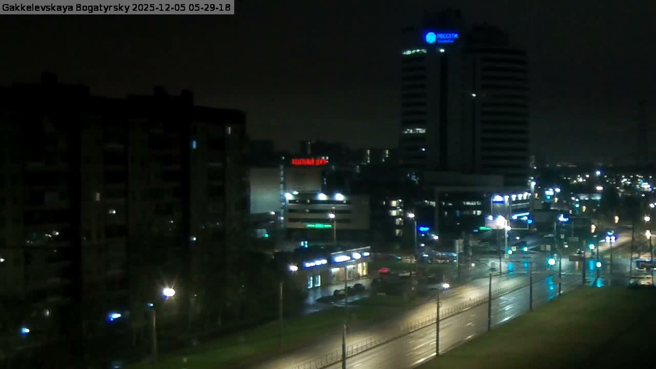 Gakkelevskaya Street / Bogatyrsky Avenue Junction Live Cam - Yuntolovo, Primorsky, Saint Petersburg, Northwestern (Severo-Zapadnyy), Russia