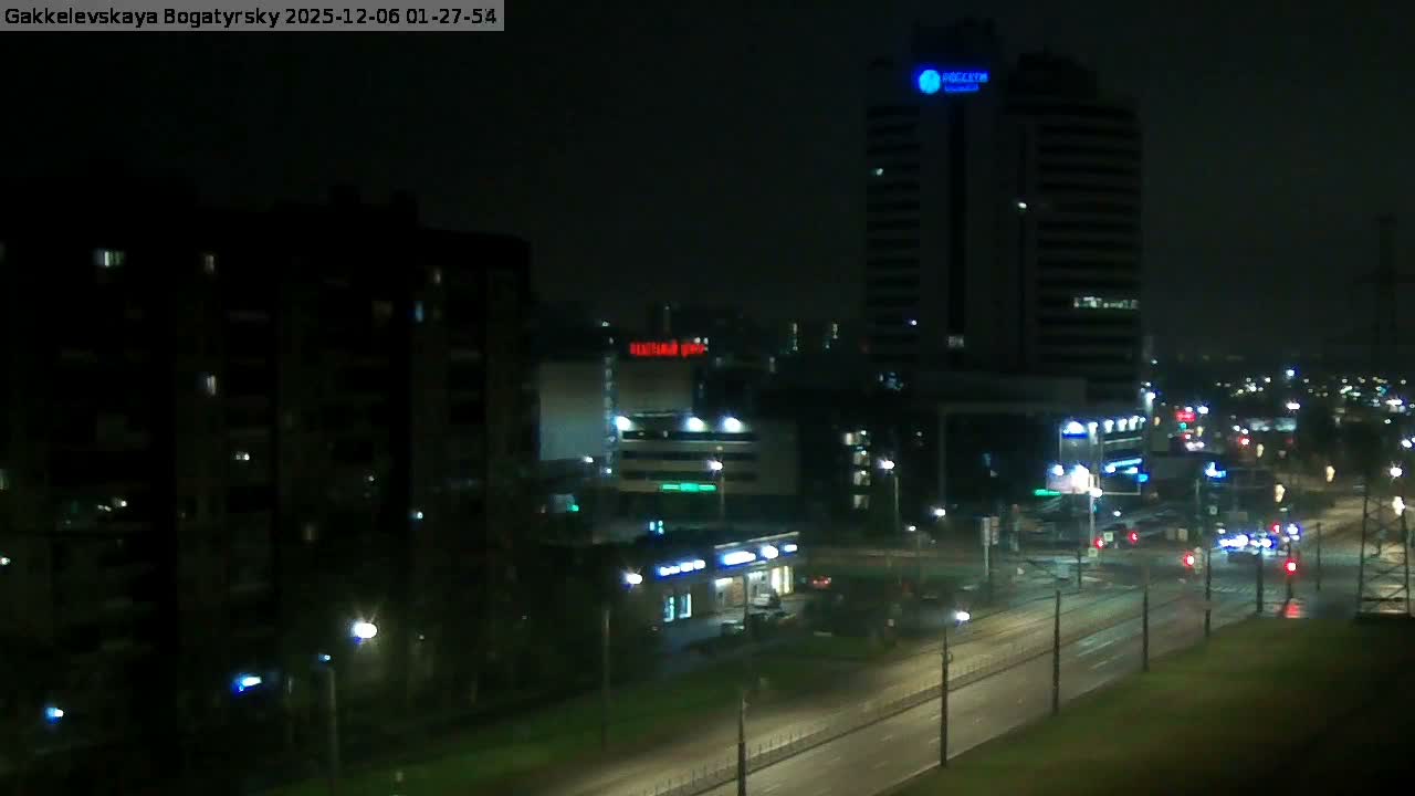 Gakkelevskaya Street / Bogatyrsky Avenue Junction Live Cam - Yuntolovo, Primorsky, Saint Petersburg, Northwestern (Severo-Zapadnyy), Russia