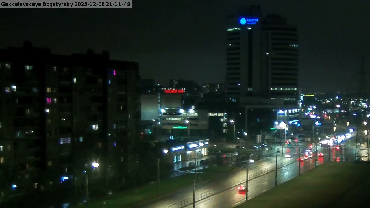 Gakkelevskaya Street / Bogatyrsky Avenue Junction Live Cam - Yuntolovo, Primorsky, Saint Petersburg, Northwestern (Severo-Zapadnyy), Russia