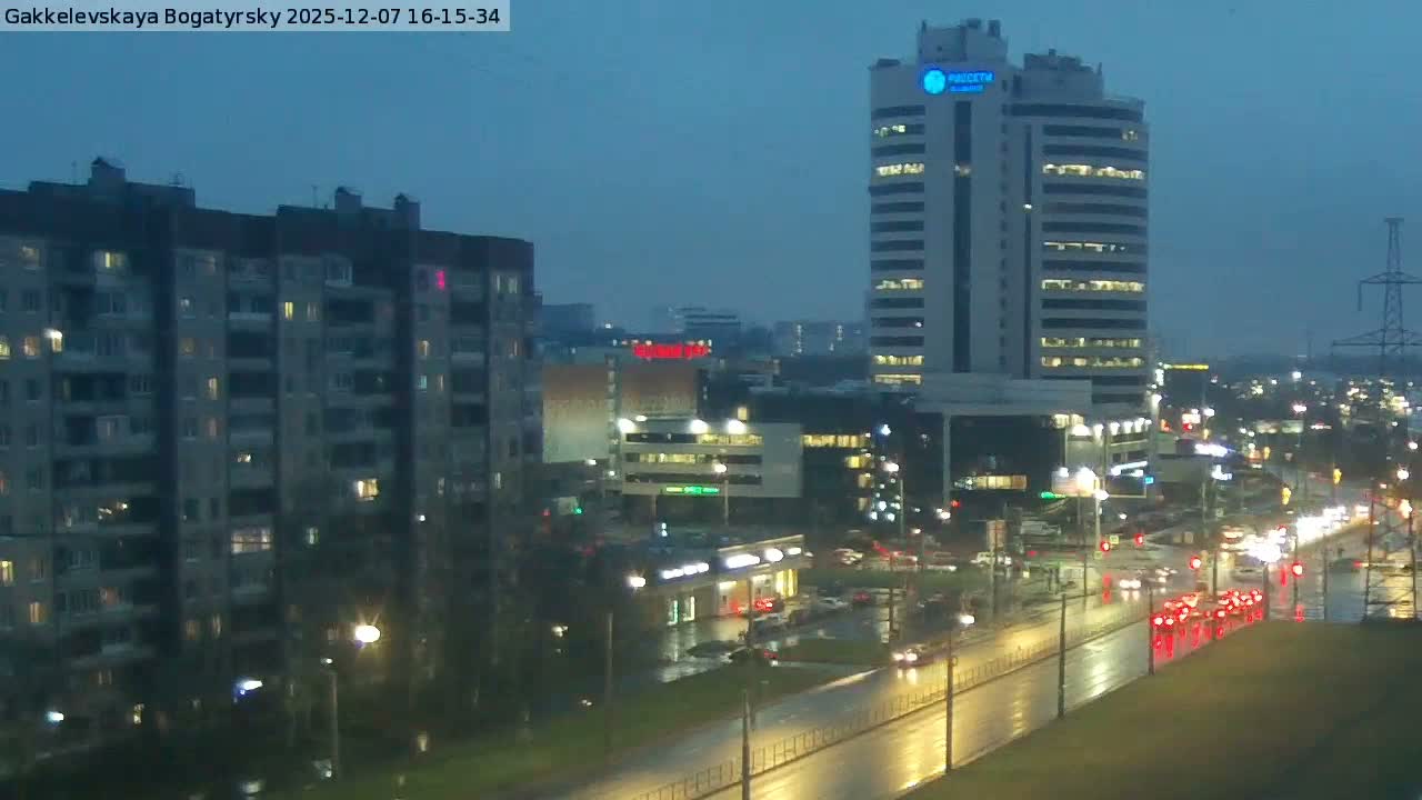Gakkelevskaya Street / Bogatyrsky Avenue Junction Live Cam - Yuntolovo, Primorsky, Saint Petersburg, Northwestern (Severo-Zapadnyy), Russia