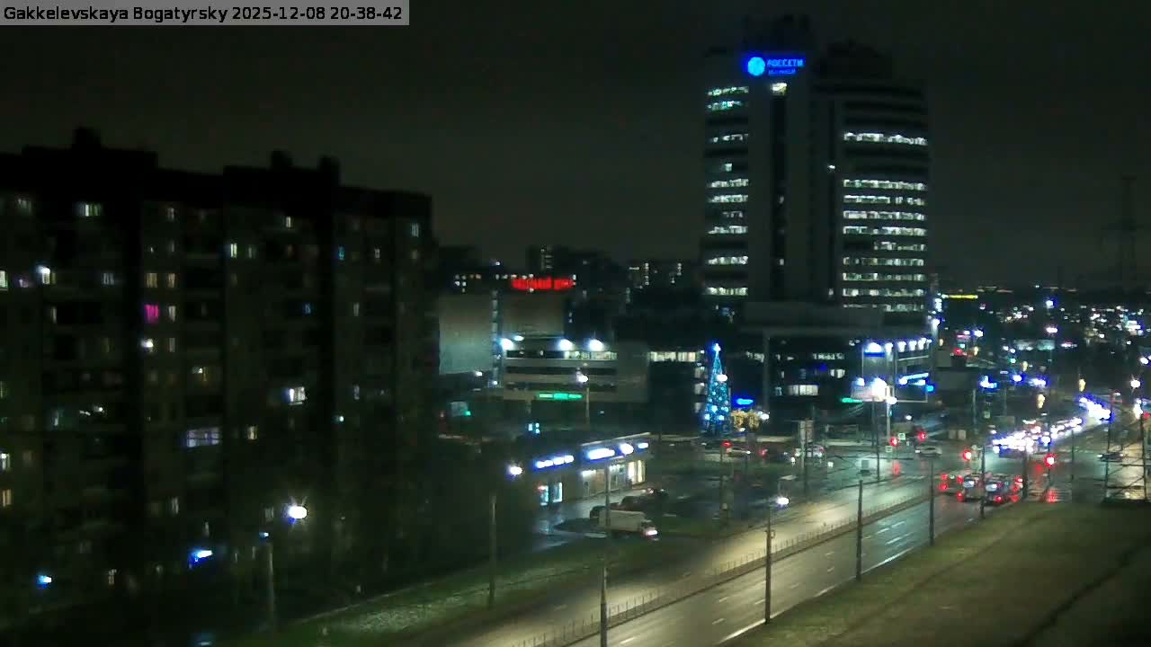 Gakkelevskaya Street / Bogatyrsky Avenue Junction Live Cam - Yuntolovo, Primorsky, Saint Petersburg, Northwestern (Severo-Zapadnyy), Russia