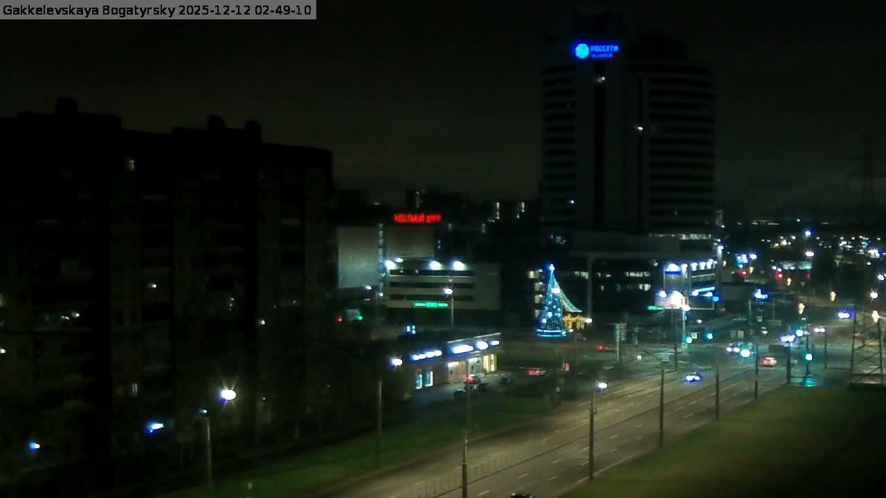 Gakkelevskaya Street / Bogatyrsky Avenue Junction Live Cam - Yuntolovo, Primorsky, Saint Petersburg, Northwestern (Severo-Zapadnyy), Russia