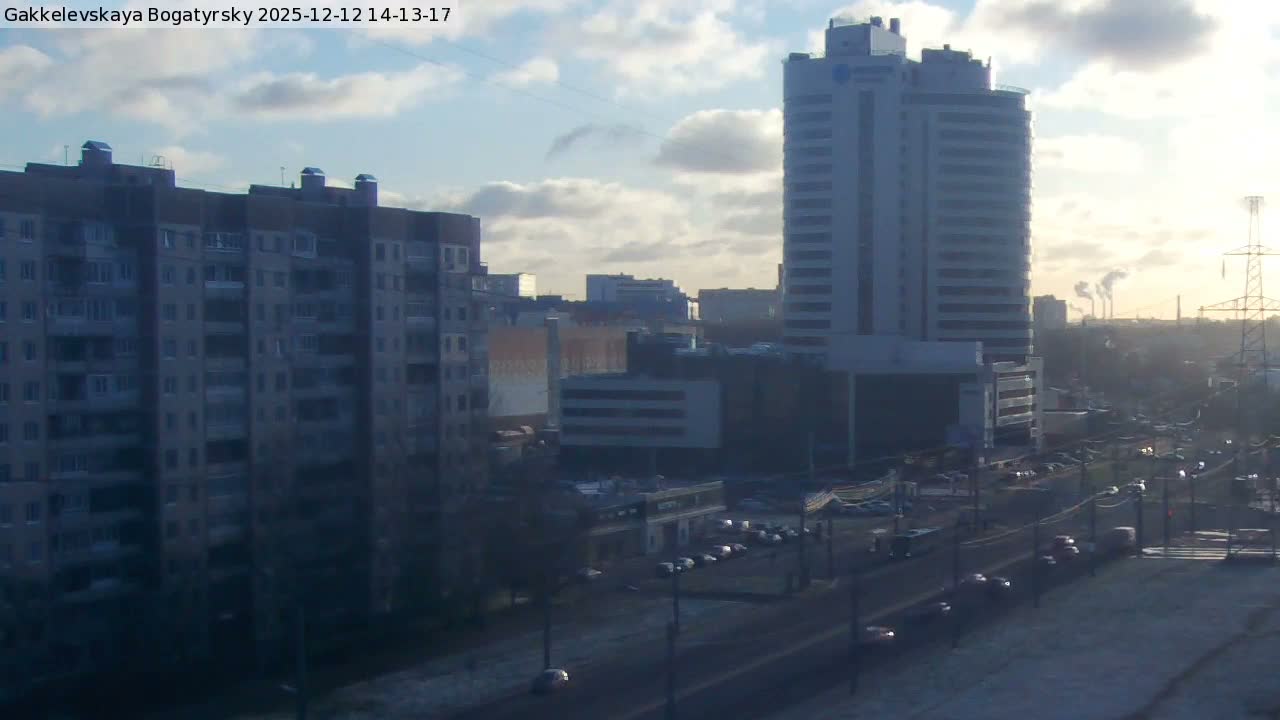 Gakkelevskaya Street / Bogatyrsky Avenue Junction Live Cam - Yuntolovo, Primorsky, Saint Petersburg, Northwestern (Severo-Zapadnyy), Russia