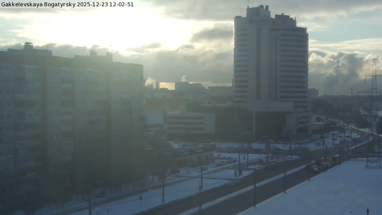 Gakkelevskaya Street / Bogatyrsky Avenue Junction Live Cam - Yuntolovo, Primorsky, Saint Petersburg, Northwestern (Severo-Zapadnyy), Russia