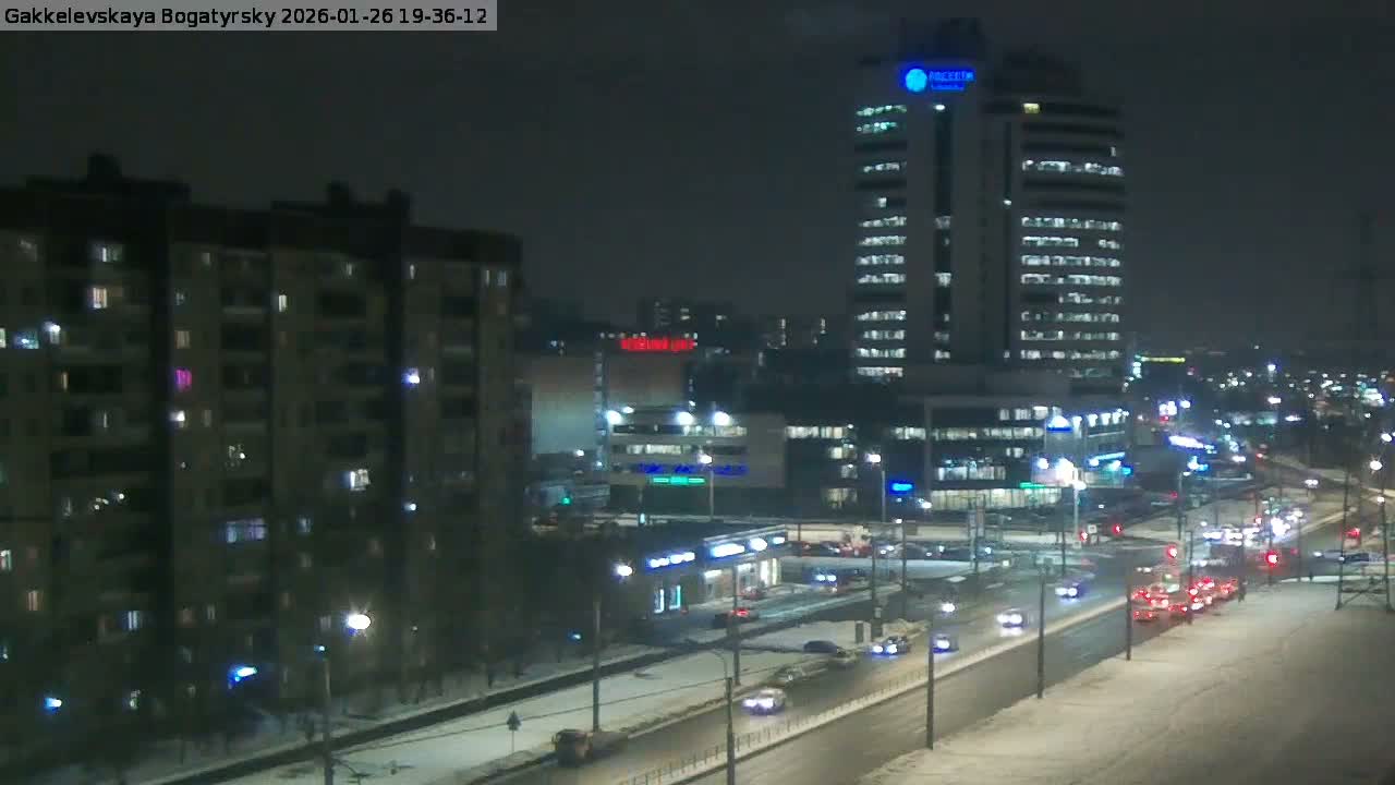Gakkelevskaya Street / Bogatyrsky Avenue Junction Live Cam - Yuntolovo, Primorsky, Saint Petersburg, Northwestern (Severo-Zapadnyy), Russia