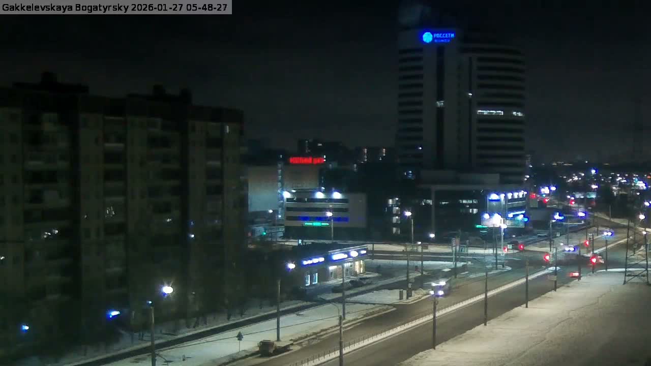 Gakkelevskaya Street / Bogatyrsky Avenue Junction Live Cam - Yuntolovo, Primorsky, Saint Petersburg, Northwestern (Severo-Zapadnyy), Russia