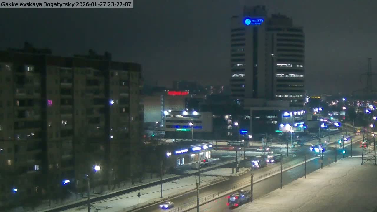 Gakkelevskaya Street / Bogatyrsky Avenue Junction Live Cam - Yuntolovo, Primorsky, Saint Petersburg, Northwestern (Severo-Zapadnyy), Russia
