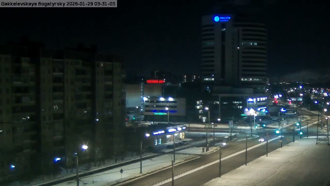 Gakkelevskaya Street / Bogatyrsky Avenue Junction Live Cam - Yuntolovo, Primorsky, Saint Petersburg, Northwestern (Severo-Zapadnyy), Russia