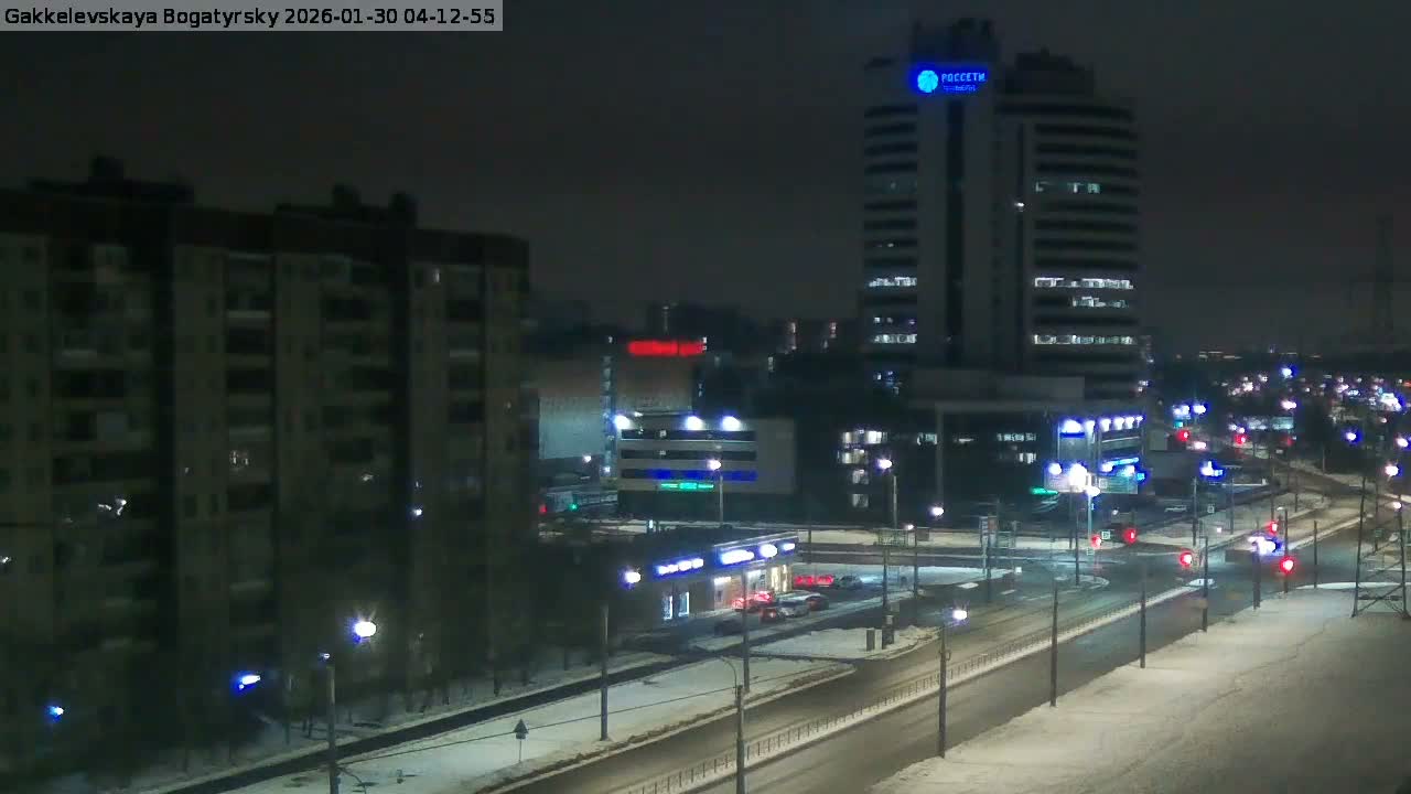 Gakkelevskaya Street / Bogatyrsky Avenue Junction Live Cam - Yuntolovo, Primorsky, Saint Petersburg, Northwestern (Severo-Zapadnyy), Russia