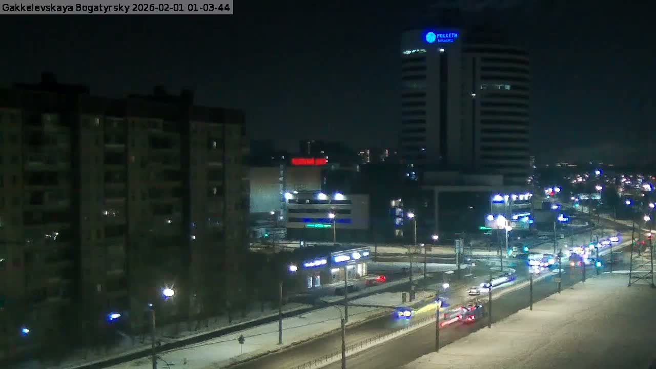 Gakkelevskaya Street / Bogatyrsky Avenue Junction Live Cam - Yuntolovo, Primorsky, Saint Petersburg, Northwestern (Severo-Zapadnyy), Russia
