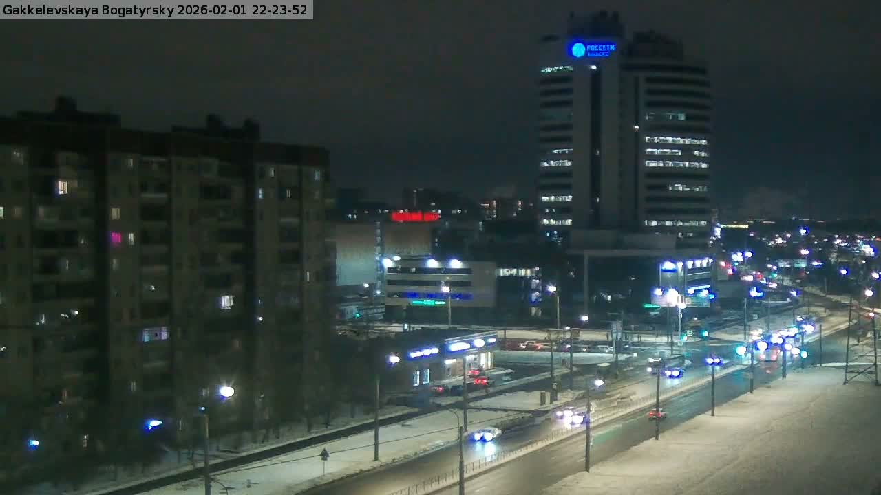 Gakkelevskaya Street / Bogatyrsky Avenue Junction Live Cam - Yuntolovo, Primorsky, Saint Petersburg, Northwestern (Severo-Zapadnyy), Russia