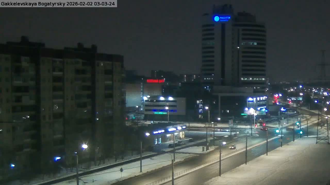Gakkelevskaya Street / Bogatyrsky Avenue Junction Live Cam - Yuntolovo, Primorsky, Saint Petersburg, Northwestern (Severo-Zapadnyy), Russia