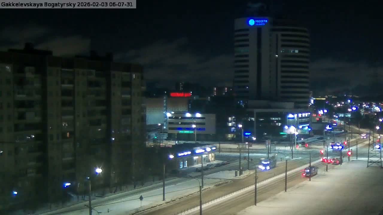 Gakkelevskaya Street / Bogatyrsky Avenue Junction Live Cam - Yuntolovo, Primorsky, Saint Petersburg, Northwestern (Severo-Zapadnyy), Russia