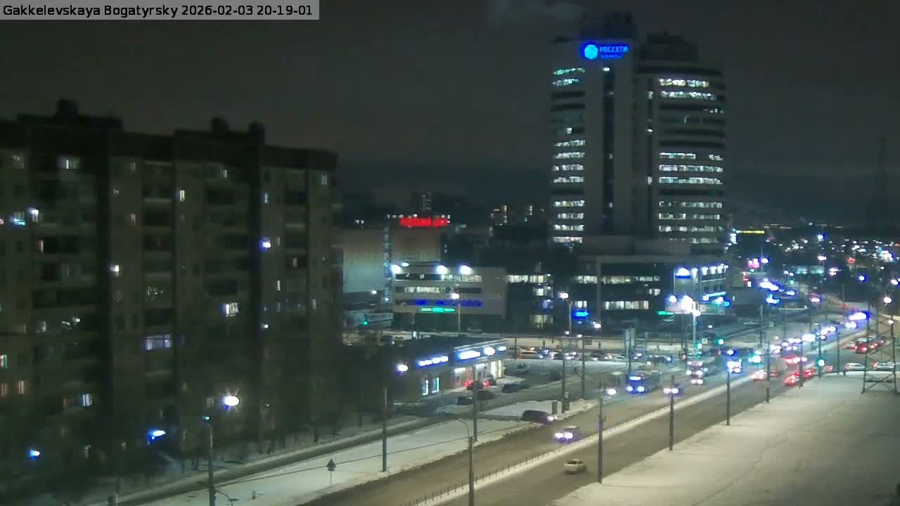 Gakkelevskaya Street / Bogatyrsky Avenue Junction Live Cam - Yuntolovo, Primorsky, Saint Petersburg, Northwestern (Severo-Zapadnyy), Russia