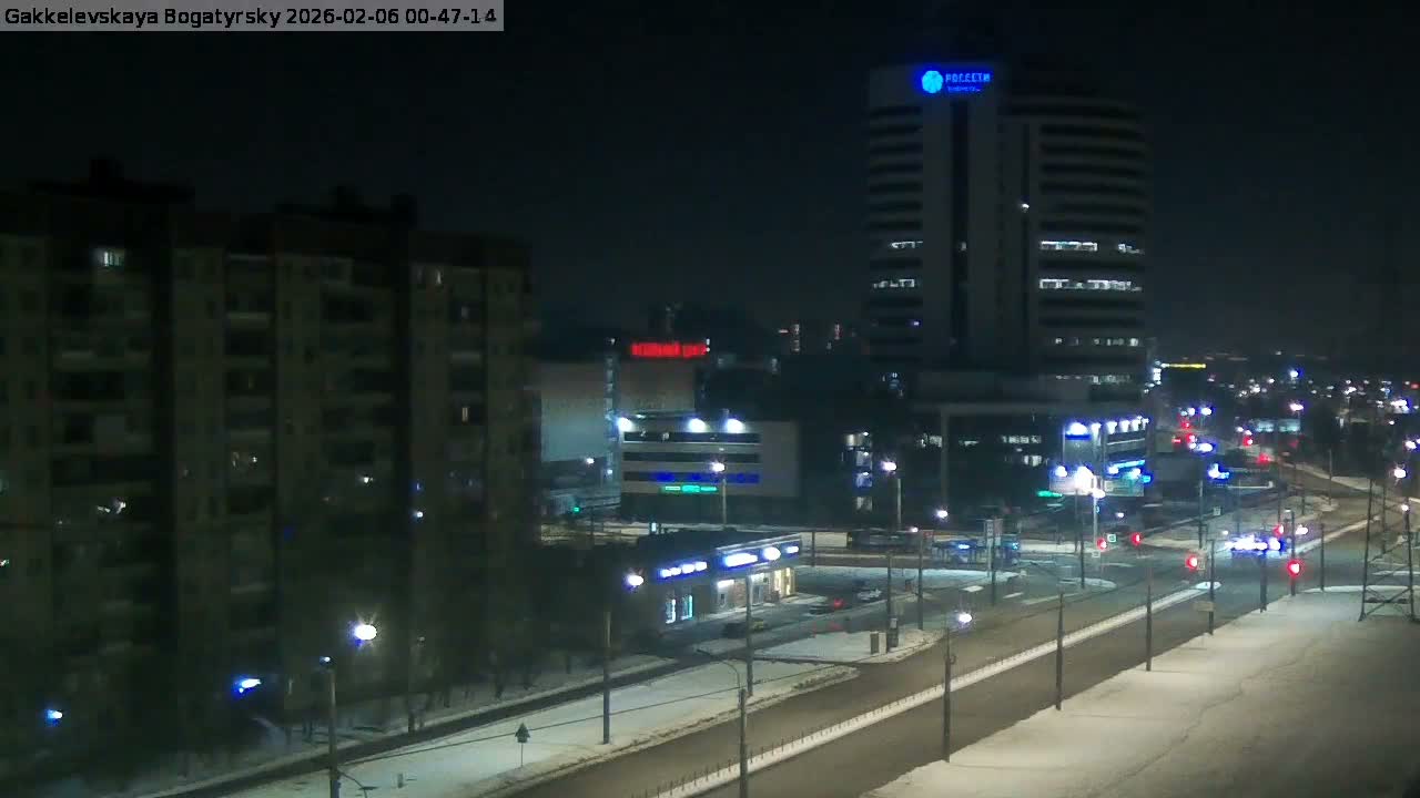 Gakkelevskaya Street / Bogatyrsky Avenue Junction Live Cam - Yuntolovo, Primorsky, Saint Petersburg, Northwestern (Severo-Zapadnyy), Russia