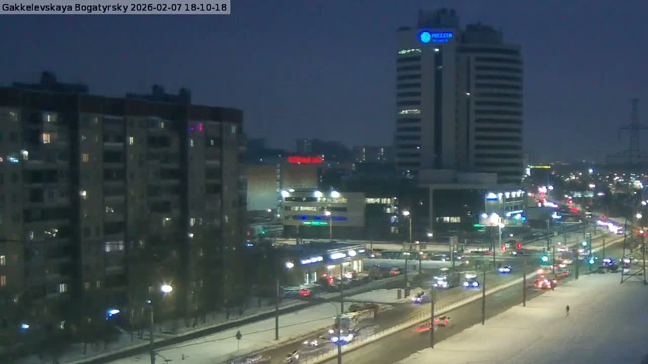 Gakkelevskaya Street / Bogatyrsky Avenue Junction Live Cam - Yuntolovo, Primorsky, Saint Petersburg, Northwestern (Severo-Zapadnyy), Russia