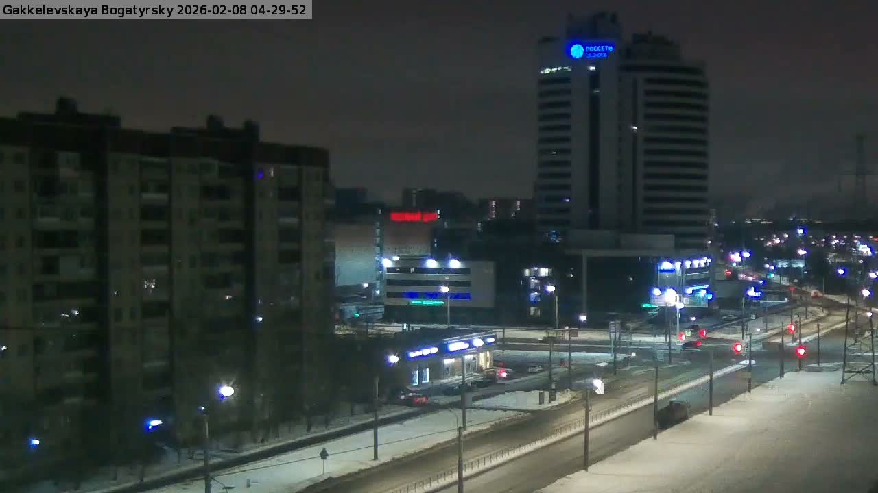 Gakkelevskaya Street / Bogatyrsky Avenue Junction Live Cam - Yuntolovo, Primorsky, Saint Petersburg, Northwestern (Severo-Zapadnyy), Russia