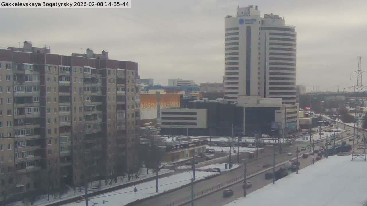 Gakkelevskaya Street / Bogatyrsky Avenue Junction Live Cam - Yuntolovo, Primorsky, Saint Petersburg, Northwestern (Severo-Zapadnyy), Russia