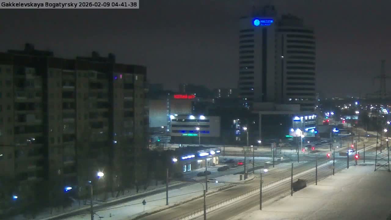 Gakkelevskaya Street / Bogatyrsky Avenue Junction Live Cam - Yuntolovo, Primorsky, Saint Petersburg, Northwestern (Severo-Zapadnyy), Russia
