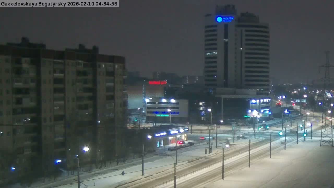 Gakkelevskaya Street / Bogatyrsky Avenue Junction Live Cam - Yuntolovo, Primorsky, Saint Petersburg, Northwestern (Severo-Zapadnyy), Russia