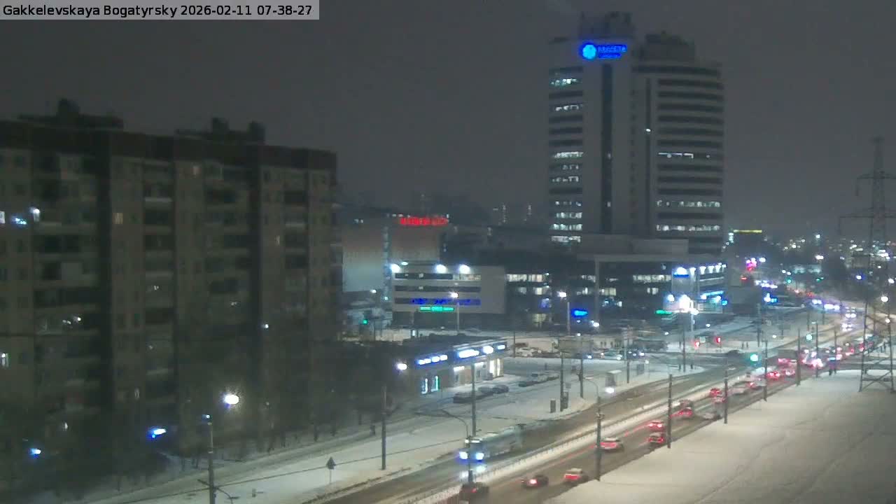 Gakkelevskaya Street / Bogatyrsky Avenue Junction Live Cam - Yuntolovo, Primorsky, Saint Petersburg, Northwestern (Severo-Zapadnyy), Russia