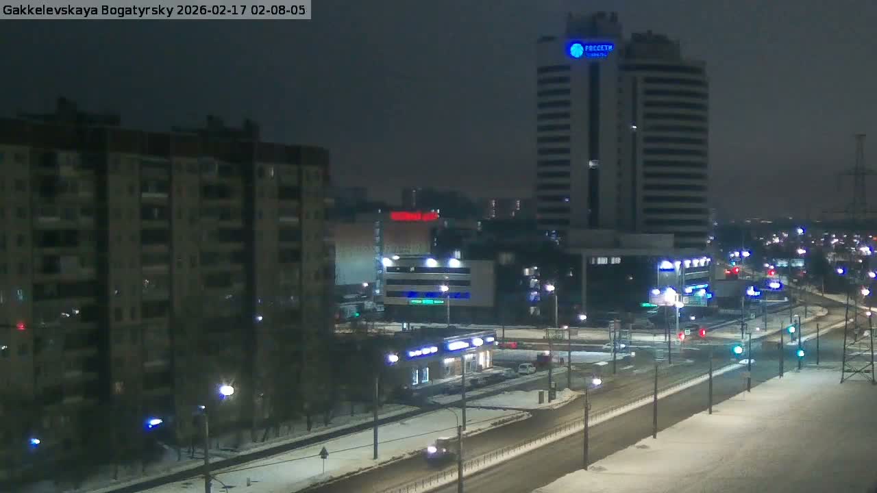 Gakkelevskaya Street / Bogatyrsky Avenue Junction Live Cam - Yuntolovo, Primorsky, Saint Petersburg, Northwestern (Severo-Zapadnyy), Russia