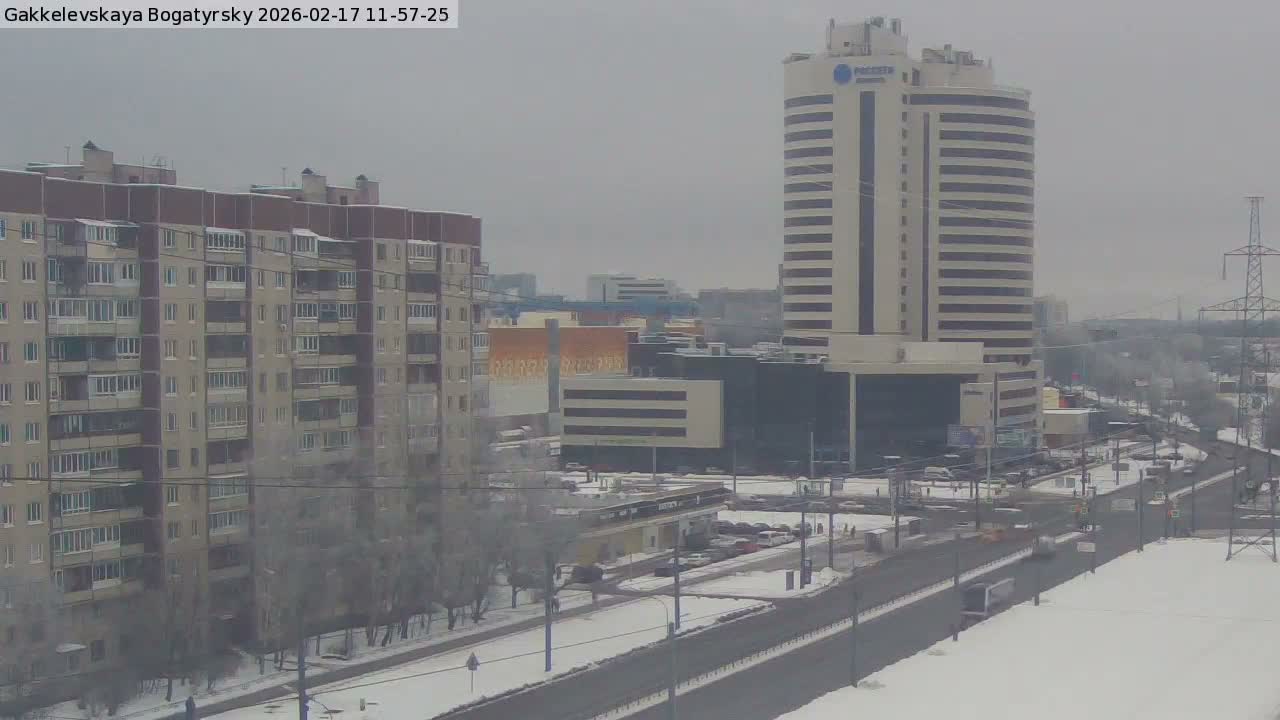 Gakkelevskaya Street / Bogatyrsky Avenue Junction Live Cam - Yuntolovo, Primorsky, Saint Petersburg, Northwestern (Severo-Zapadnyy), Russia