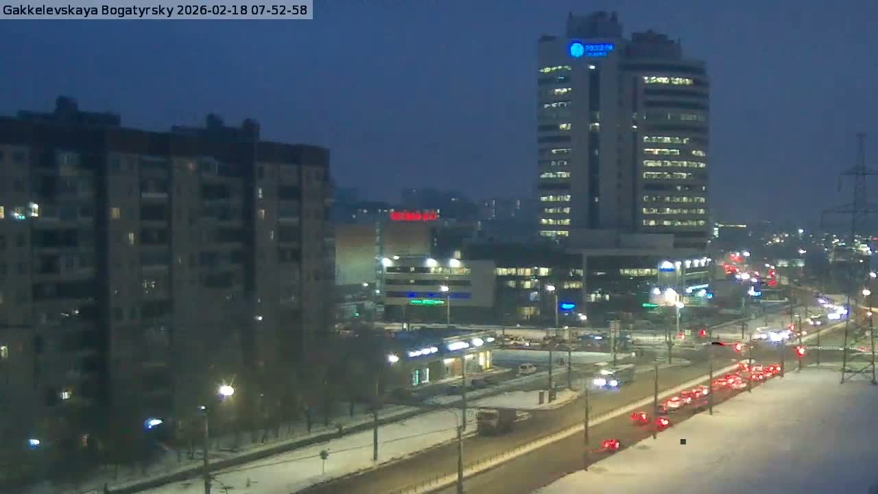 Gakkelevskaya Street / Bogatyrsky Avenue Junction Live Cam - Yuntolovo, Primorsky, Saint Petersburg, Northwestern (Severo-Zapadnyy), Russia
