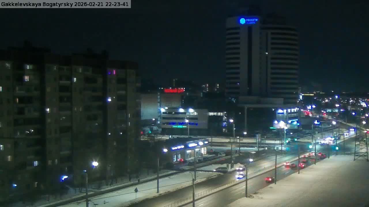 Gakkelevskaya Street / Bogatyrsky Avenue Junction Live Cam - Yuntolovo, Primorsky, Saint Petersburg, Northwestern (Severo-Zapadnyy), Russia