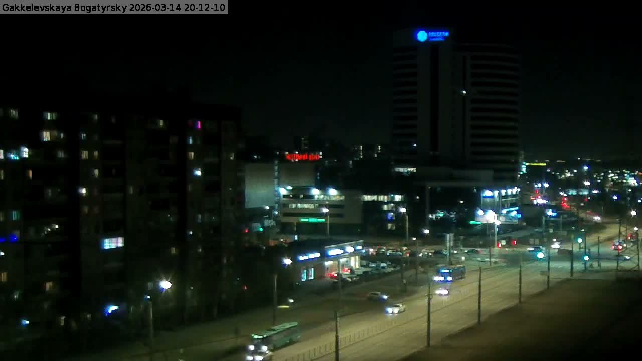 Gakkelevskaya Street / Bogatyrsky Avenue Junction Live Cam - Yuntolovo, Primorsky, Saint Petersburg, Northwestern (Severo-Zapadnyy), Russia