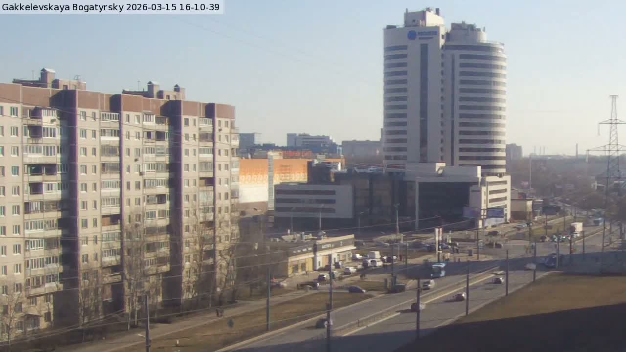 Gakkelevskaya Street / Bogatyrsky Avenue Junction Live Cam - Yuntolovo, Primorsky, Saint Petersburg, Northwestern (Severo-Zapadnyy), Russia