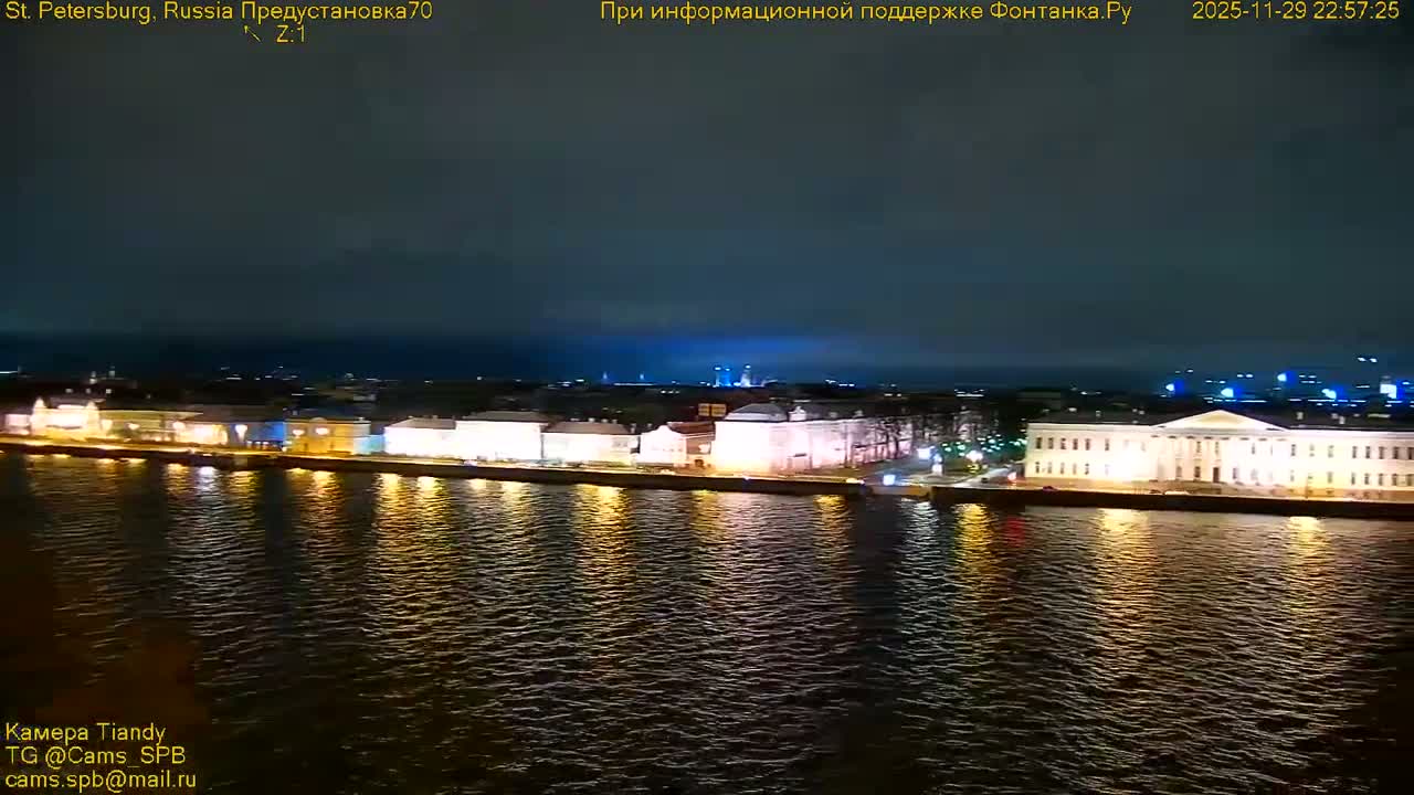 Reka Neva River Shipspotting Live Cam - Dvortsovy, Tsentralny, Saint Petersburg, Northwestern (Severo-Zapadnyy), Russia