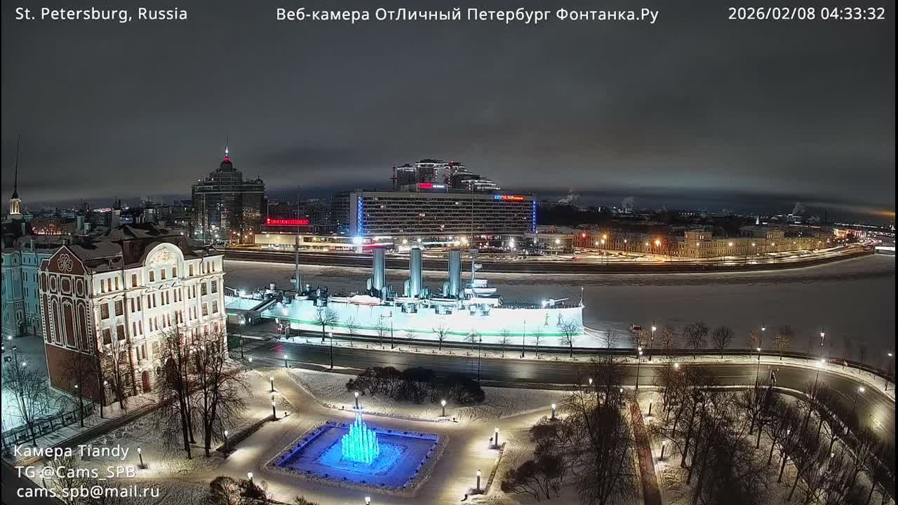 Reka Neva River Shipspotting Live Cam - Dvortsovy, Tsentralny, Saint Petersburg, Northwestern (Severo-Zapadnyy), Russia